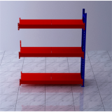 重型貨架副架2000×500×1500mm(三層,1T/層,橘紅色)