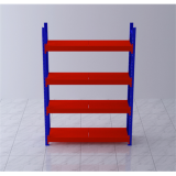 重型貨架主架2000×500×2000mm(四層,1T/層,橘紅色)
