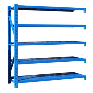 中型貨架副架2000×600×2000mm(五層,500kg/層,藍色)