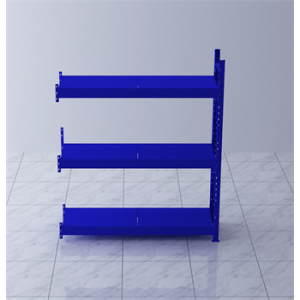 重型貨架副架1800×500×2500mm(三層,1T/層,藍色)