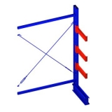 單面懸臂副架，1500*800*2500，400kg/層，4層，懸臂長(zhǎng)700mm，含底座