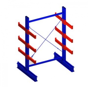 雙面懸臂主架，1500*1600*2500，400kg/層，4層，懸臂長700mm，含底座