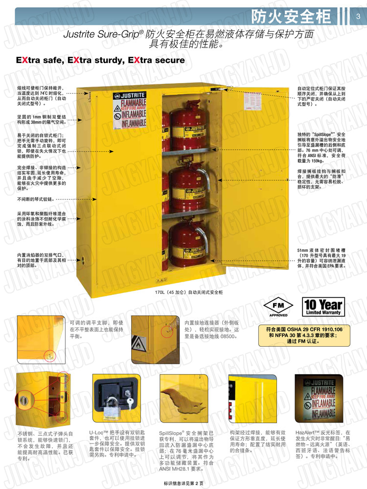 美國(guó)杰斯瑞特，防火安全柜，justrite防火柜，justrite安全柜，防爆柜justrite