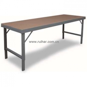 重型硬木鋼制臺面可折疊升降工作臺，WBF-TH-3096-95