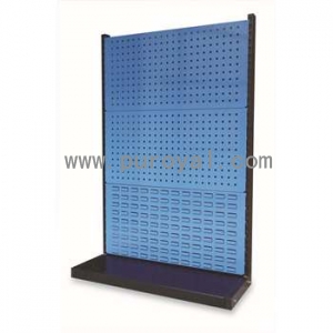 固定型單面物料架960×375×1450mm(2方孔1百葉)，KR-1321